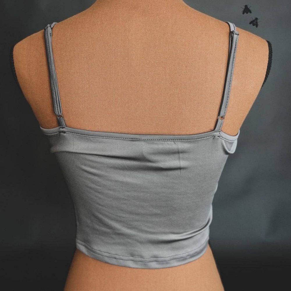 NWT Grey Western Print Mesh Women's Top - Picture 4 of 6